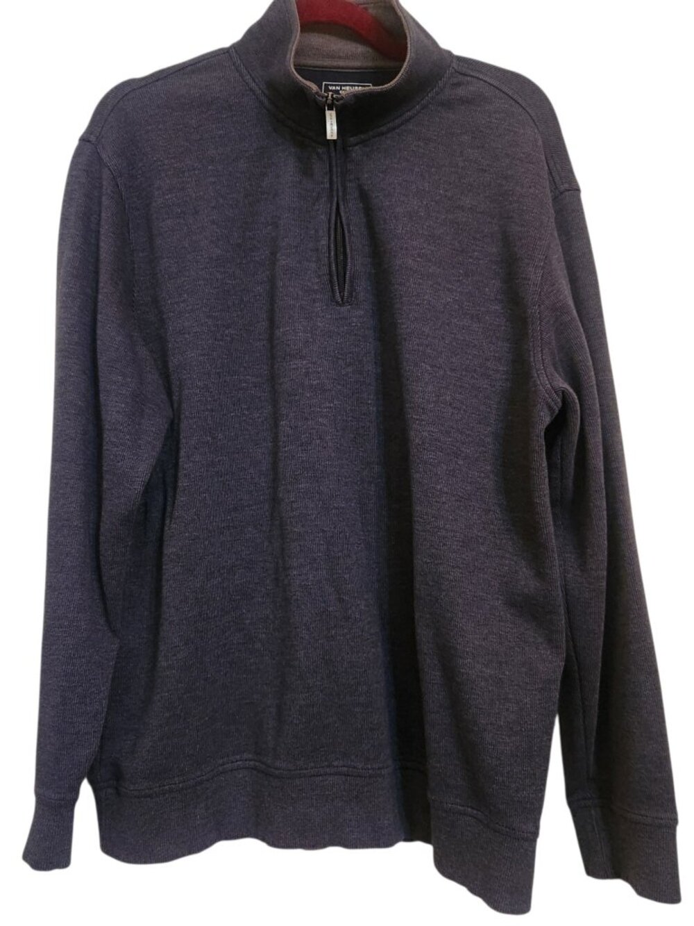 Van Heusen Flex Men’s Quarter Zip Pullover Gray Sweater Size L